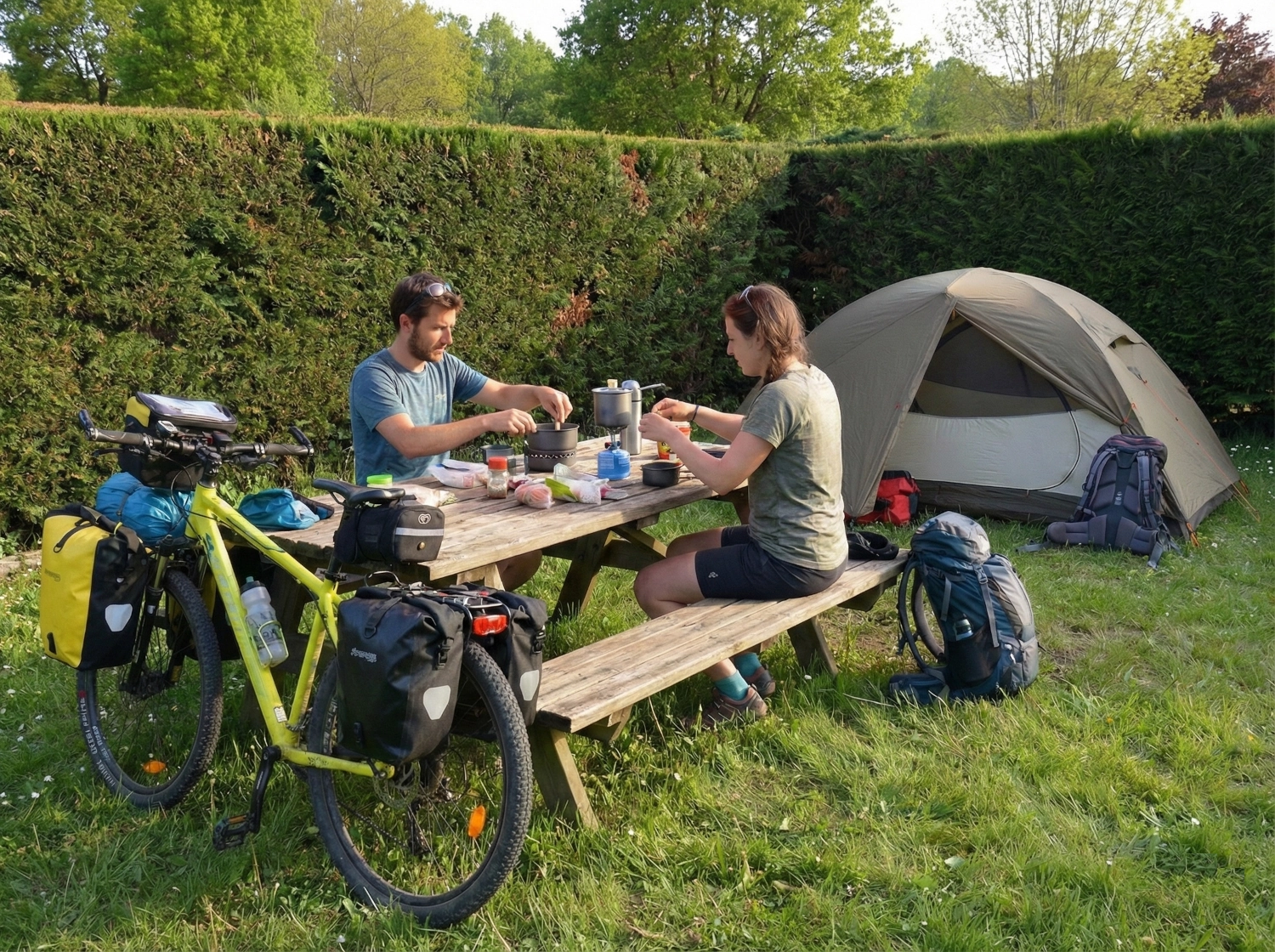 Emplacements cyclistes nature